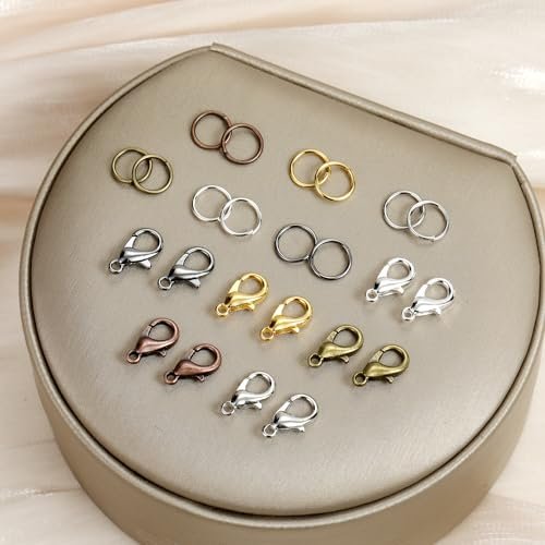 Lobster Claw Clasps and Open Jump Rings Set, 6 Colors Lobster Clasps for Jewelry Making, Keychains and Bracelet - Image 2