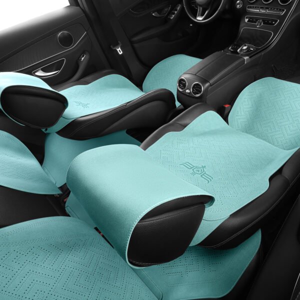 LINGVIDO Car Seat Covers - Automotive Accessories | Black Leather Front Set Cover Seats for Cars, Trucks & SUVs | Interior Protection & Style - Image 4